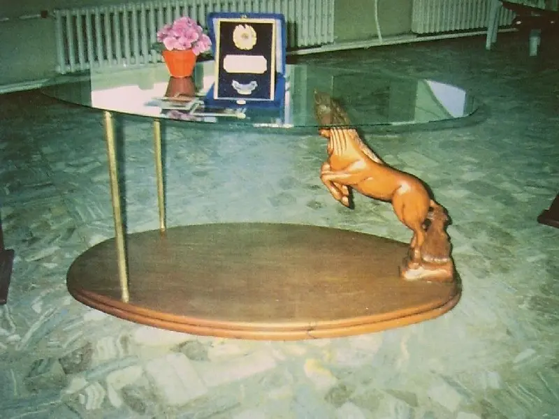Atlı Cam Sehpa